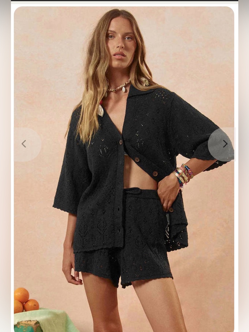 NWT Spell & the Gypsy Crochet SET shirt & shorts